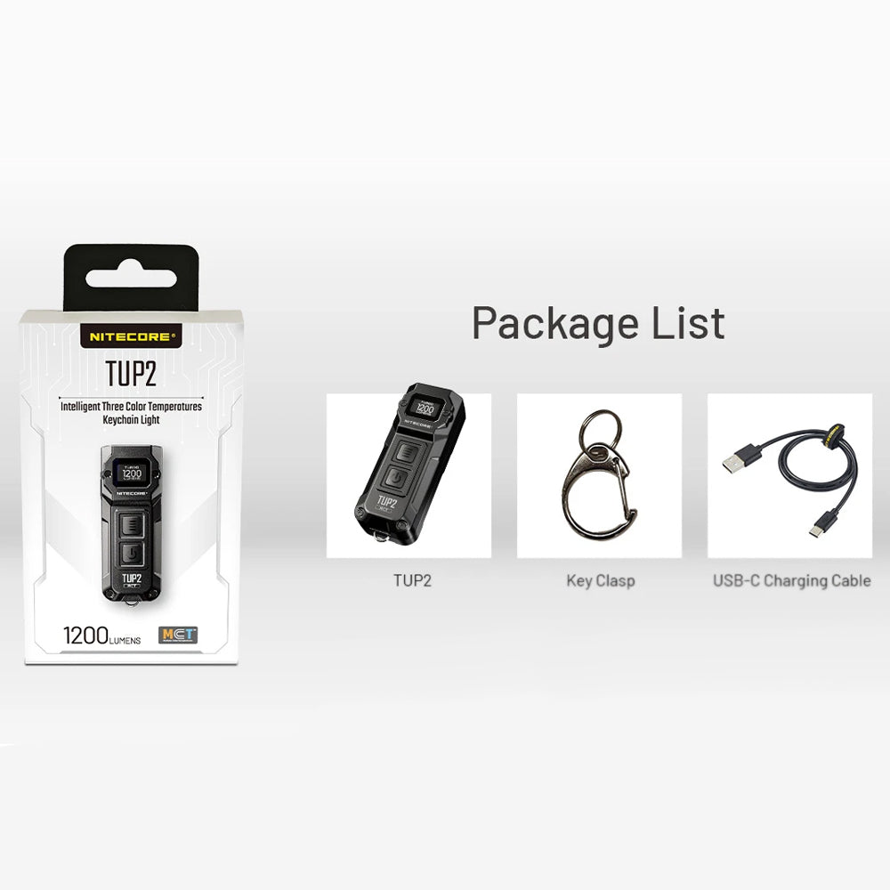 NITECORE TUP 1200 LUMEN RECHARGEABLE EDC TORCH ORANGE