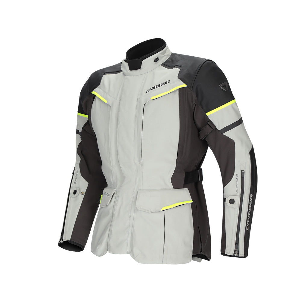 Dririder Nordic Evo Ladies Jacket - Light Grey/Hi-Vis