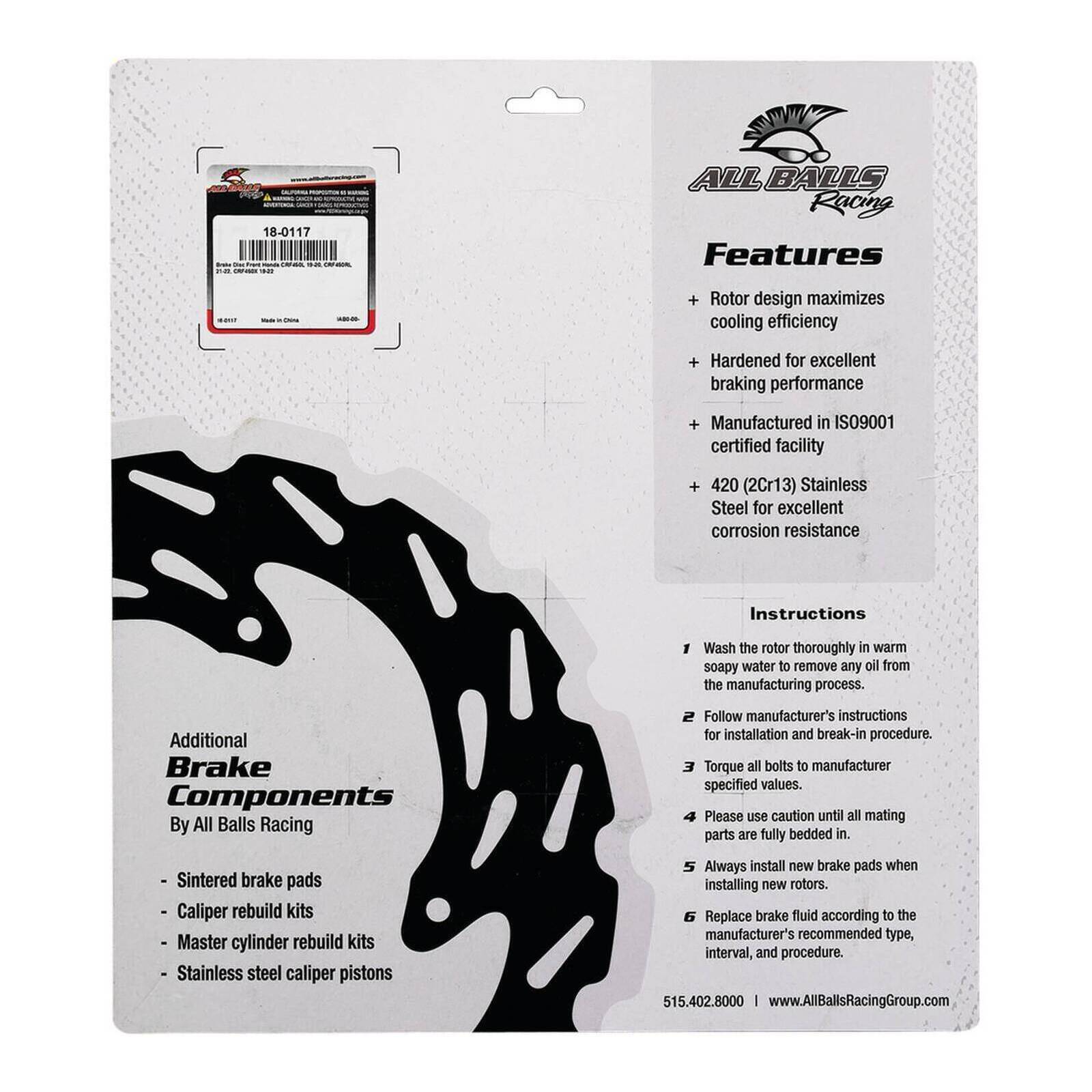Brake Disc Front 18-0117