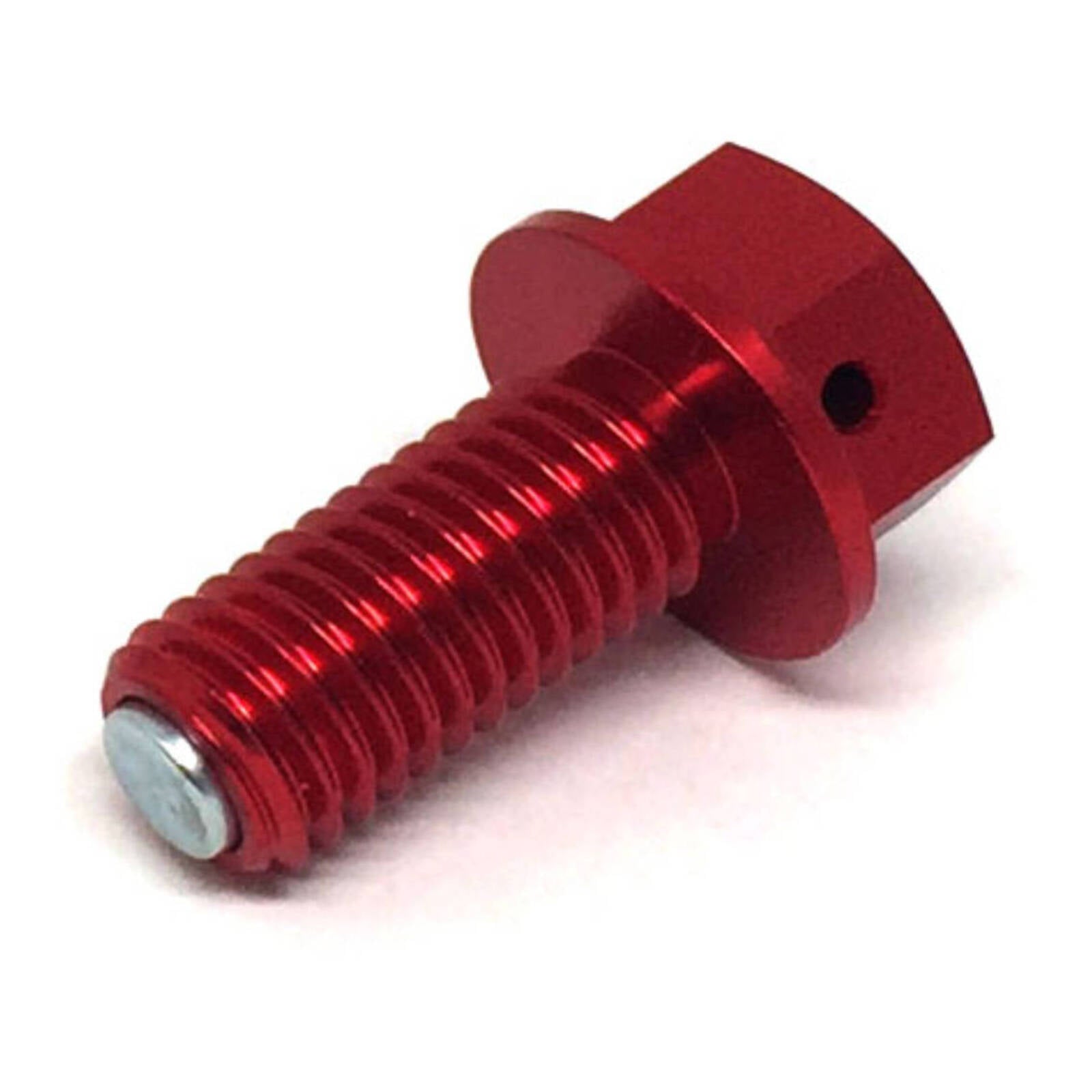 Zeta Magnetic Drain Bolt M10x1.5x22 - Red