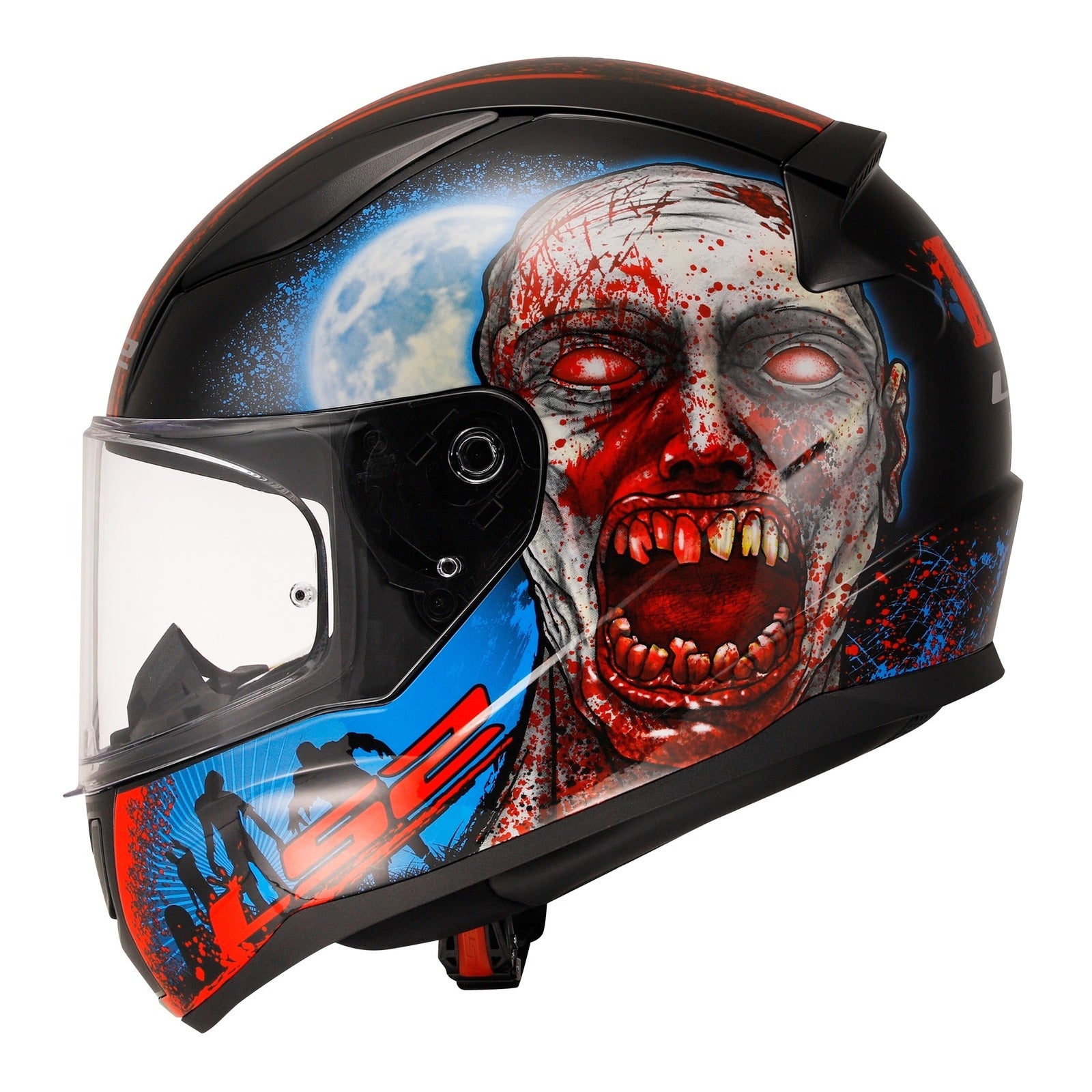 LS2 FF353 Rapid II Zombie - Matte Black / Red / White