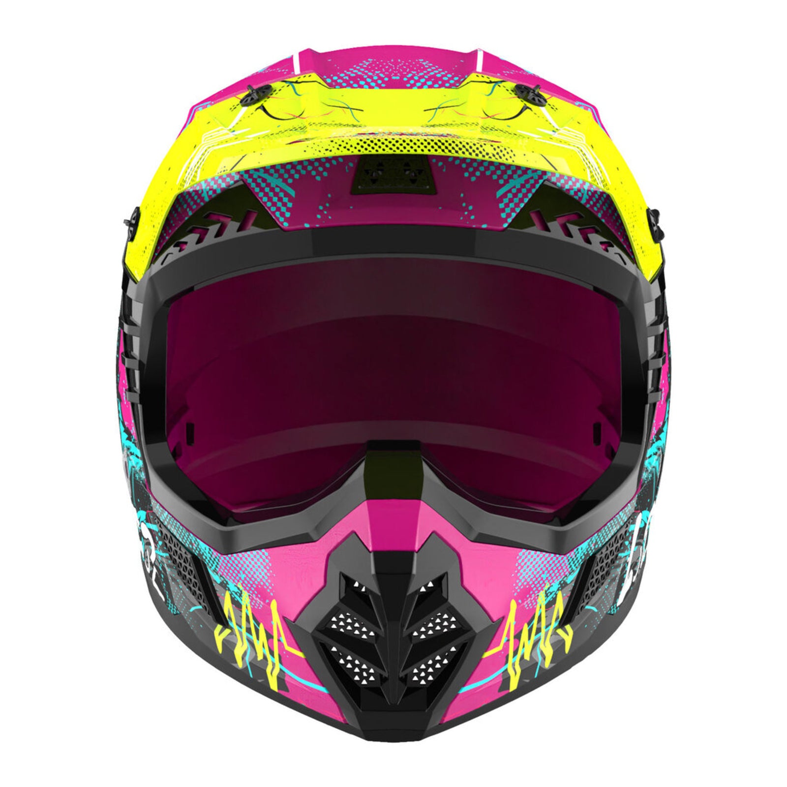 LS2 MX706J COZ Junior Gorilla Helmet - Gloss Purple 06