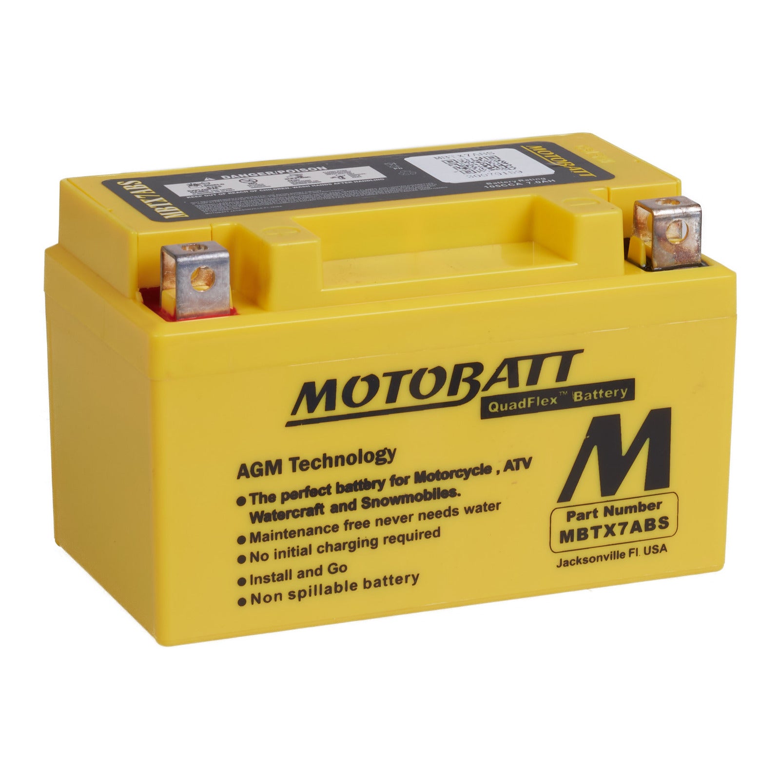 Motobatt Battery Quadflex AGM - MBTX7A-BS