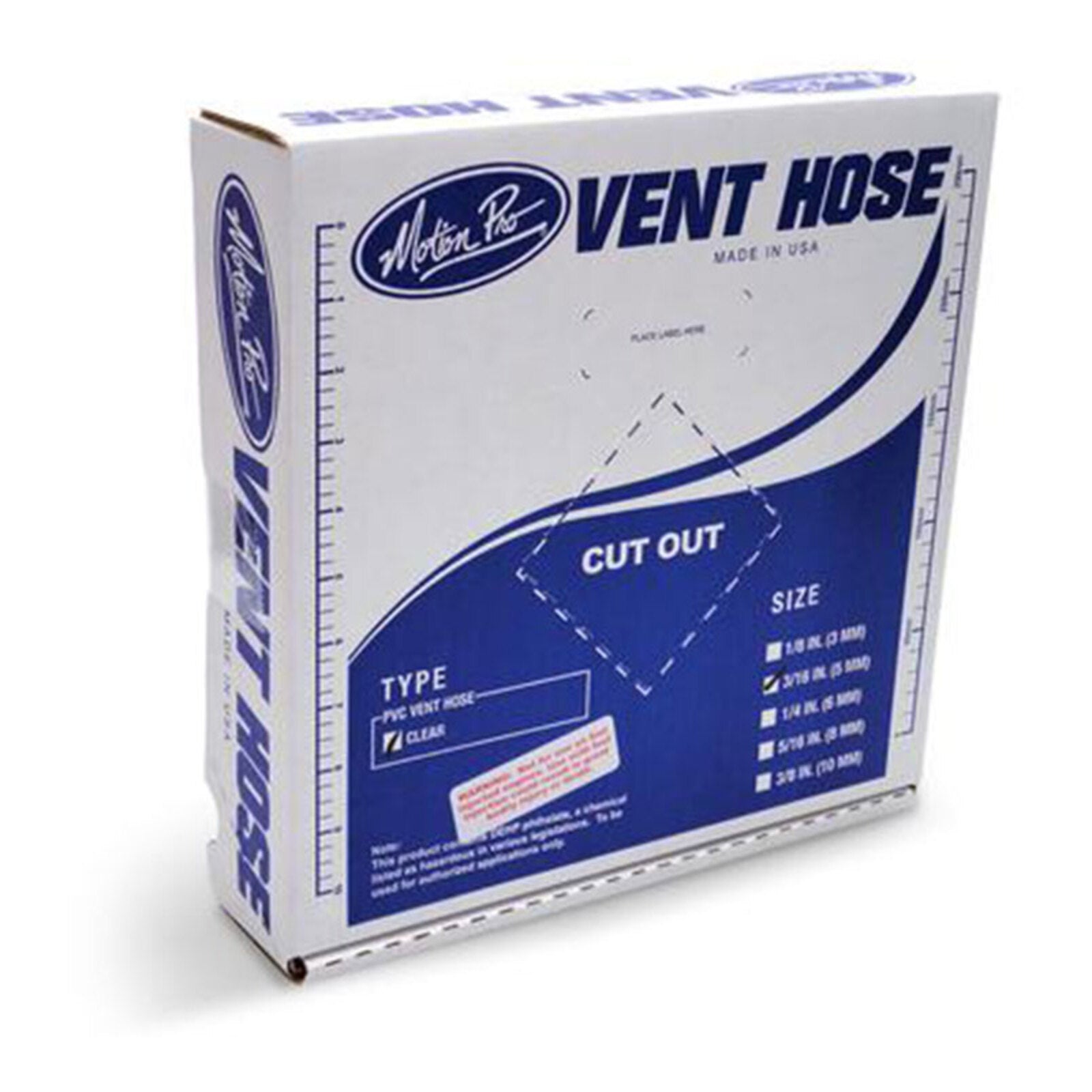 Motion Pro Fuel Vent Hose, Clear Vinyl 5mm 25ft