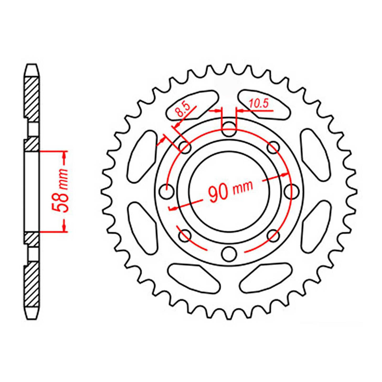 Sprocket Kit Marshin / Kazume Cheetah 200 14-56 - 428KRO 14/56