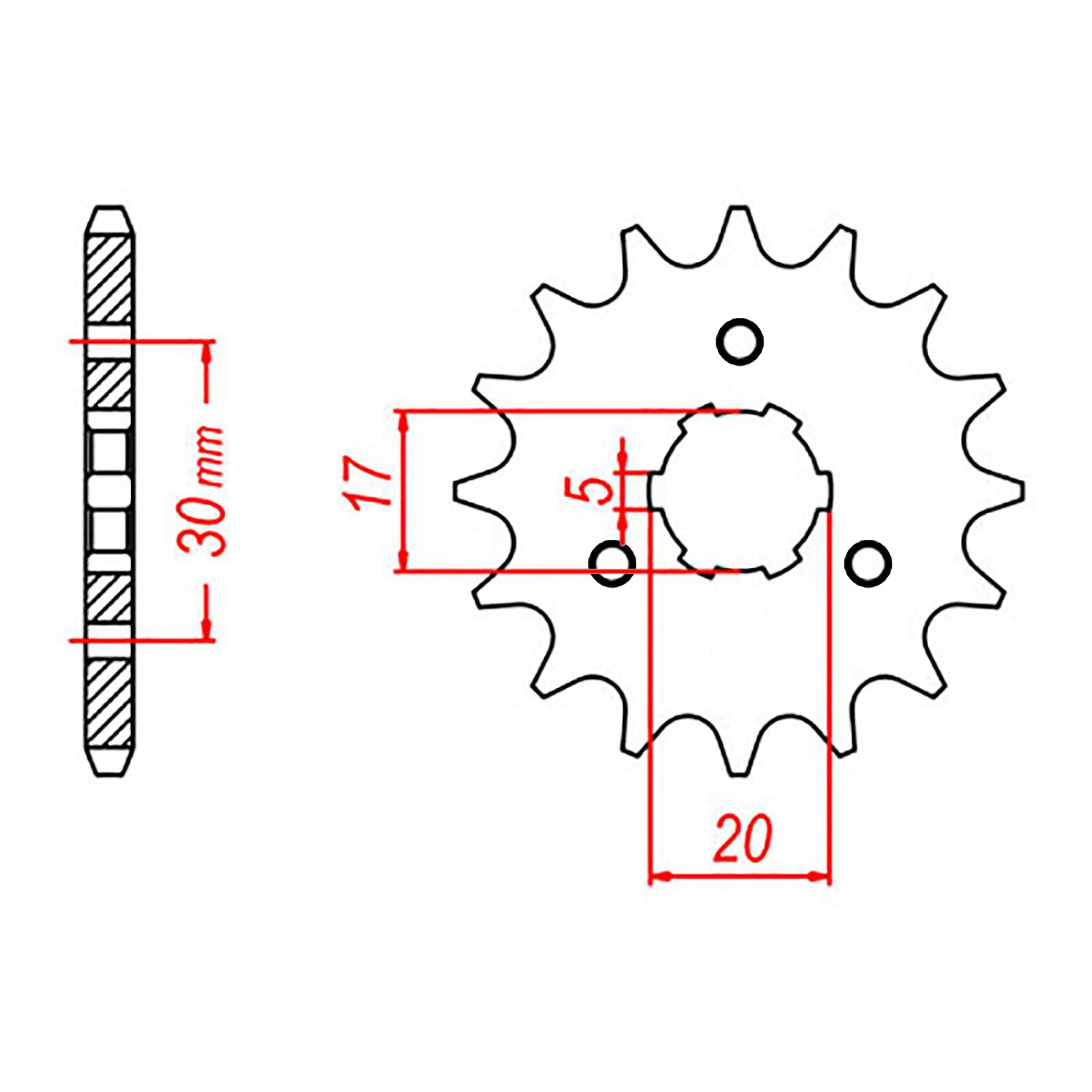MTX 1324 Steel Front Sprocket #520
