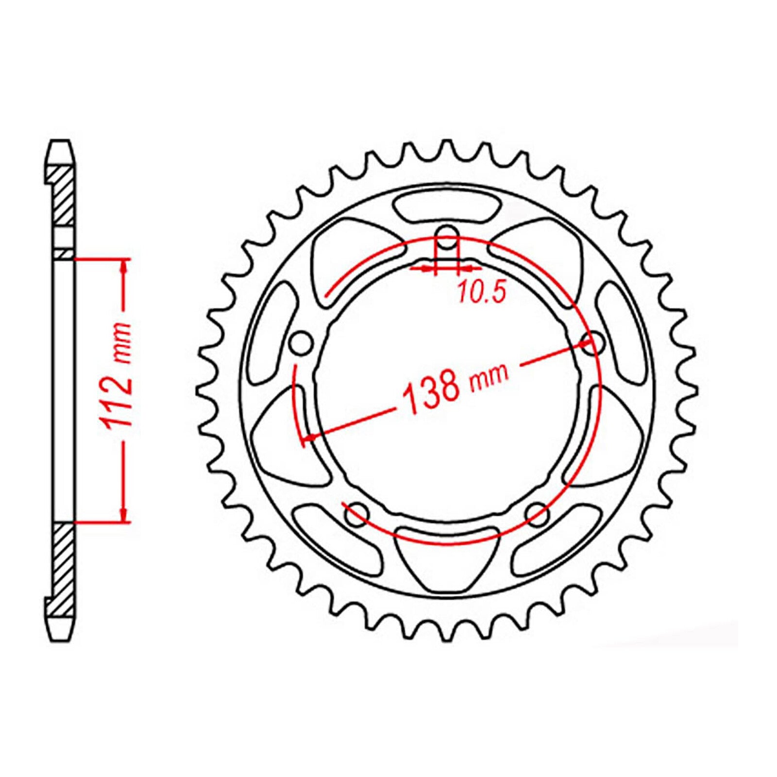 MTX 1877 Steel Rear Sprocket #525