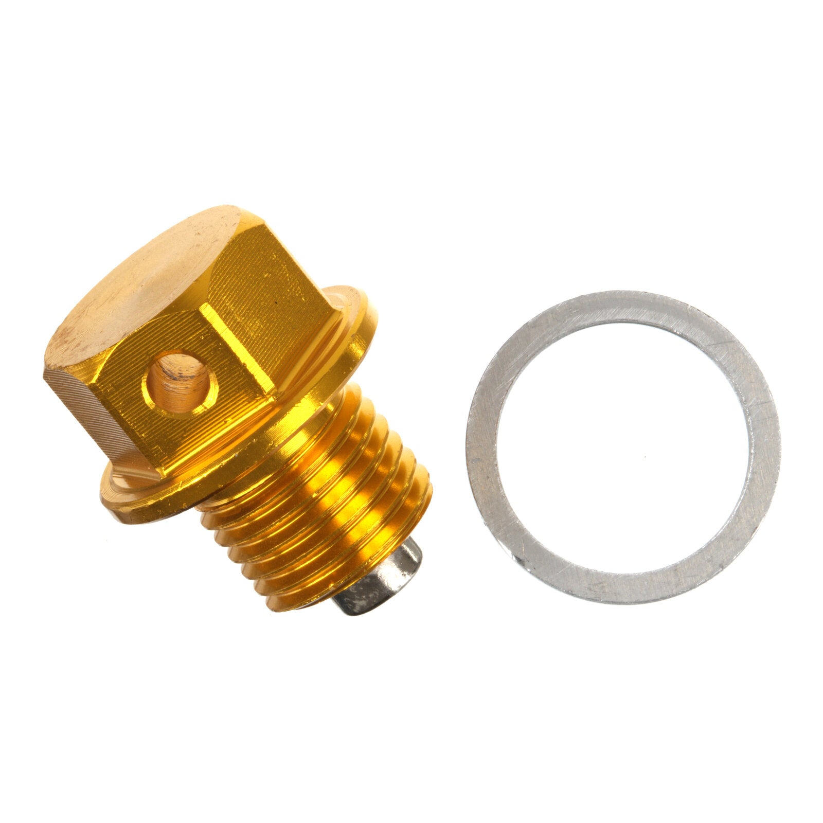 Whites Magnetic Sump Plug M12 x 15 x 1.5 - Gold