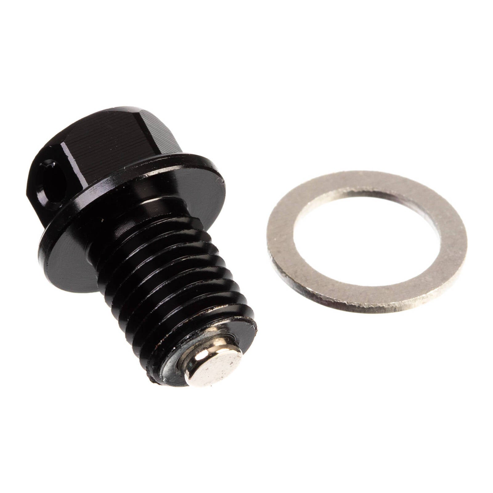 Whites Magnetic Sump Plug M12 x 15 x 1.5 - Black