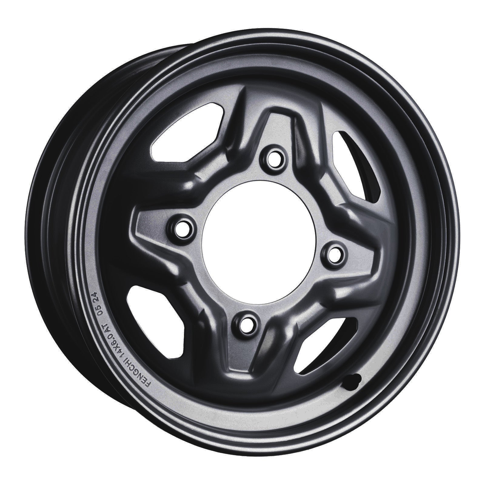 Whites ATV/UTV Steel Rim 14x6 Polaris Front 4/156 +40.2 - Black