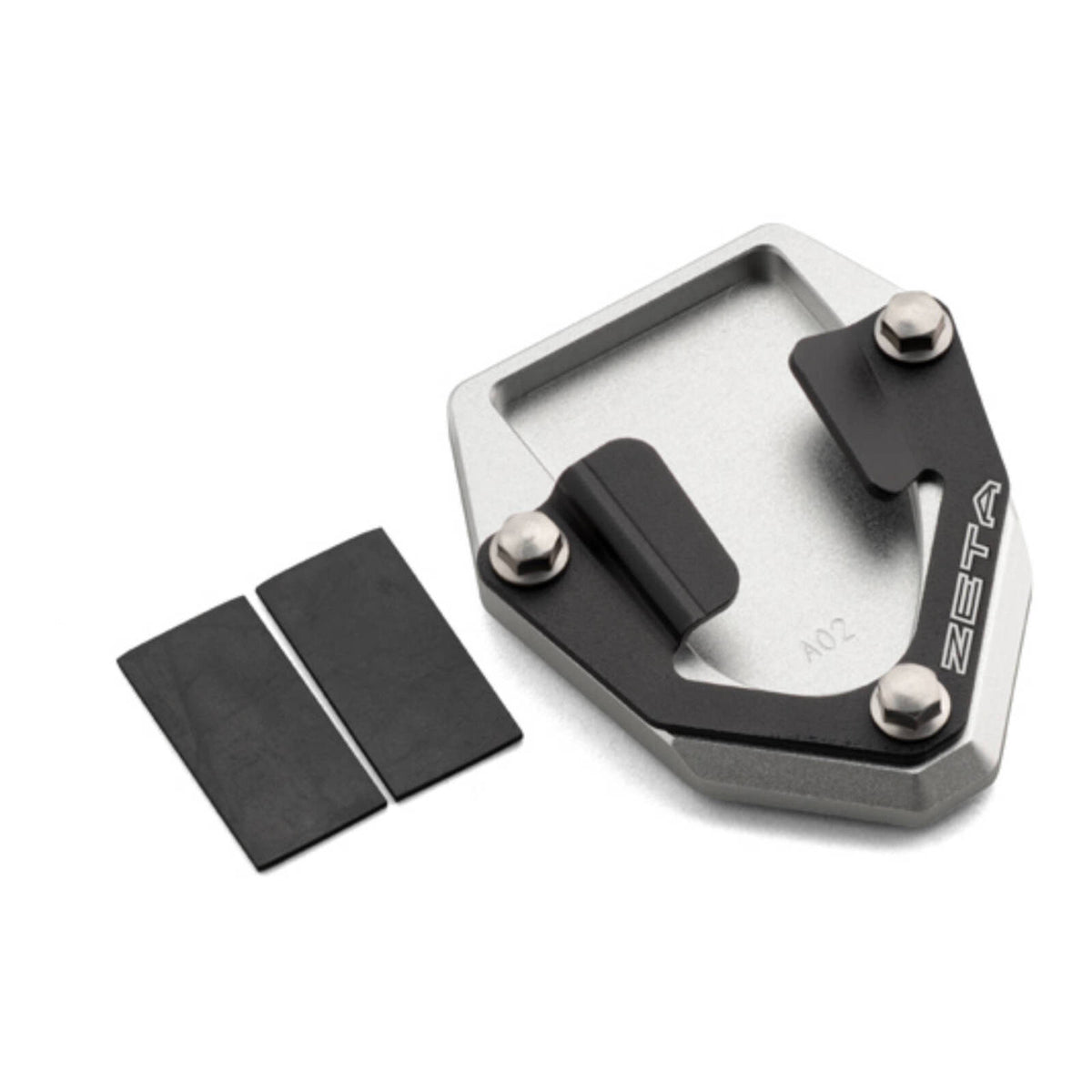 Zeta Side Stand Extender Black/Silver Honda CRF1000L/ADV '16-