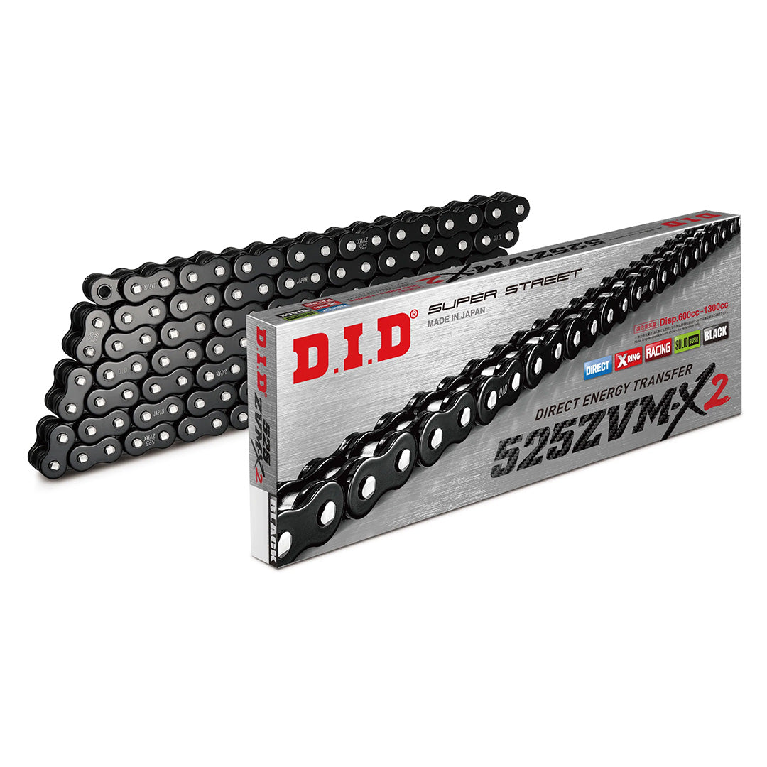 DID 525ZVM-X2 Black with Rivet link