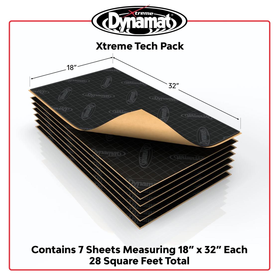 DYNAMAT XTREME TECH PACK SOUND DEADENING (450MM X 800MM) - 7 SHEET PACK