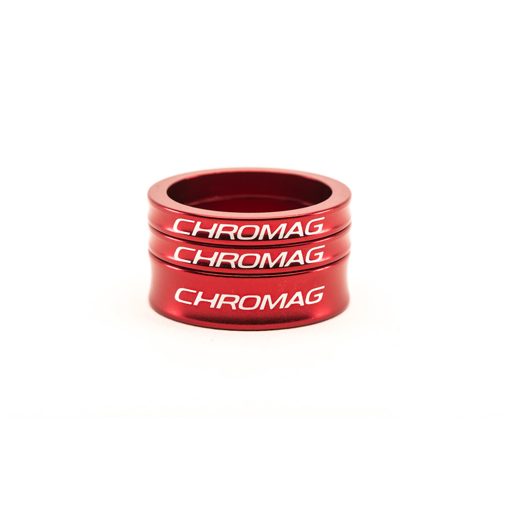 Chromag Headset Spacers Red