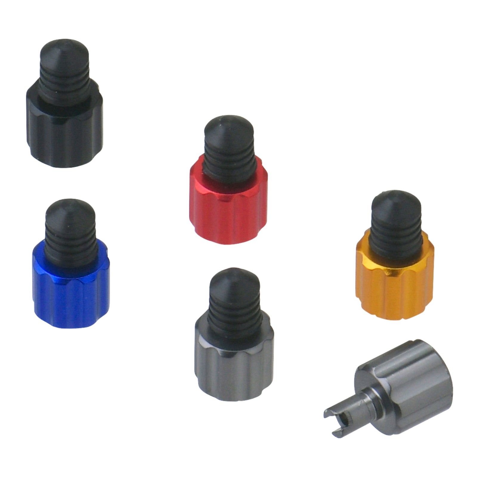 DRC AIRVALVE CAP W/VALVE WRENCH 2PCS RED