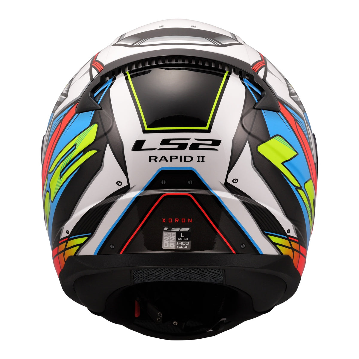 LS2 FF353 Rapid II XDron - White / Hi-Vis Orange / Blue