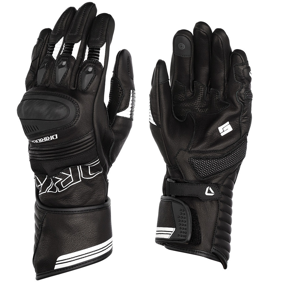 Dririder Torque Long Cuff Gloves - Black White