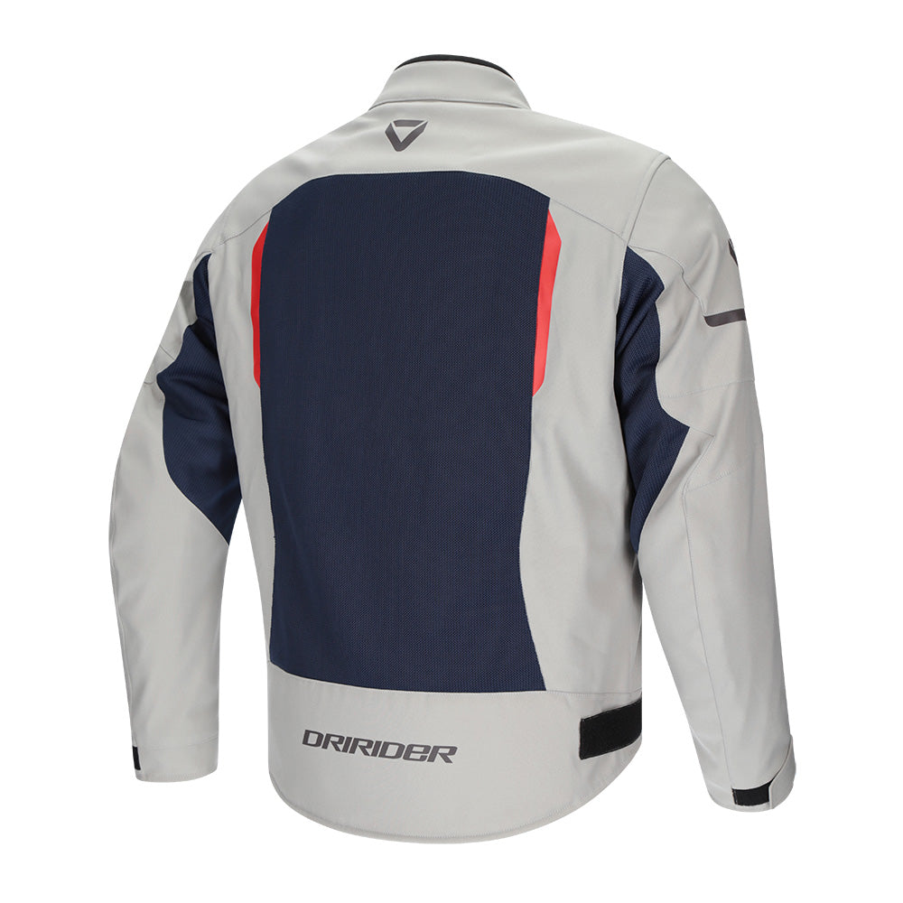 DriRider Air-Ride 6 Jacket - Light Grey Navy Red